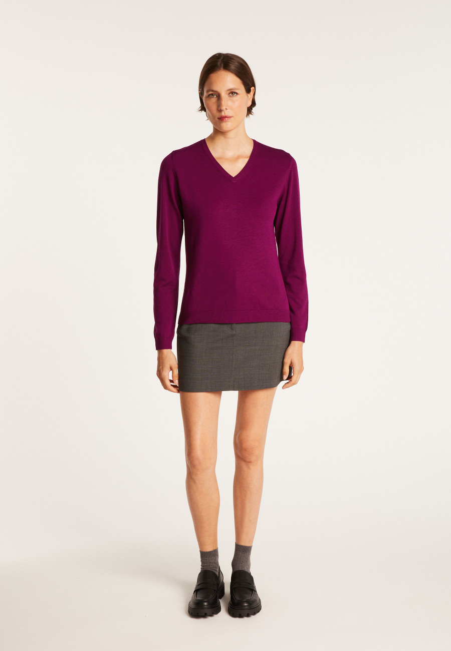 Pull col V Aristote 6153 Emeraude - 06 Bleu moyen Pull col V Aristote 6153 Emeraude - 06 Bleu moyen