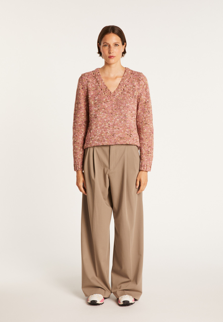 Pull col V chiné - Promesse 6738 gris - 11 Gris clair Pull col V chiné - Promesse 6738 gris - 11 Gris clair