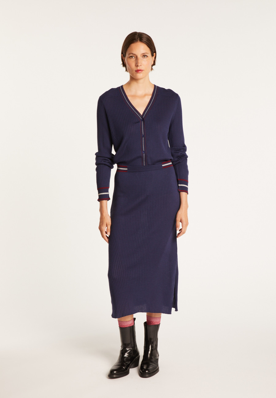 Pencil skirt in ribbed wool - Etreinte Pencil skirt in ribbed wool - Etreinte