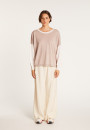 Pull ample en cachemire light - Maya 7304 sahara/blanc - 13 Beige moyen