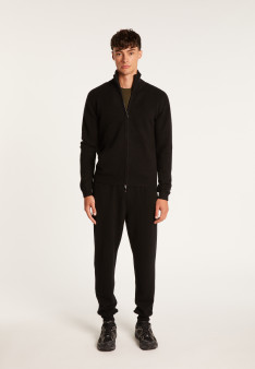 Gilet zippé en cachemire 4 fils - Balthazar 6610 noir - 01 Noir