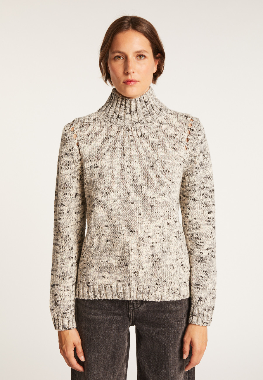 Pull col roulé chiné - Papyrus Pull col roulé chiné - Papyrus