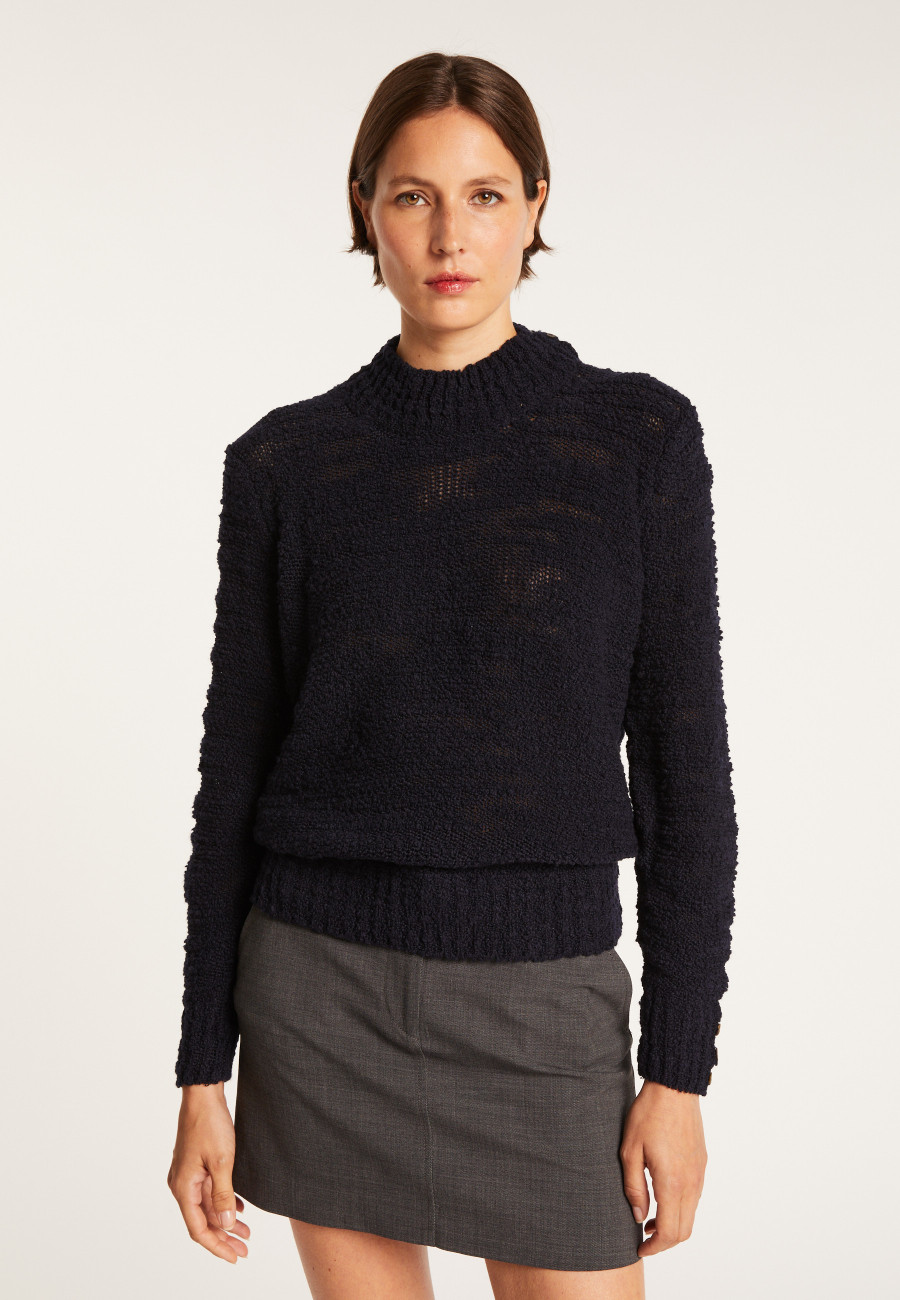 Pull col montant manches boutonnées - Sumaya Pull col montant manches boutonnées - Sumaya