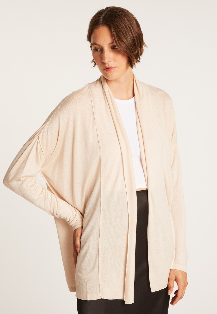 Gilet col châle - Hani 6362 gazelle - 14 Beige foncé Gilet col châle - Hani 6362 gazelle - 14 Beige foncé