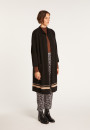 Manteau col montant en cachemire 2 fils - Dorys 7519 - NOIR SABLE 01-Noir