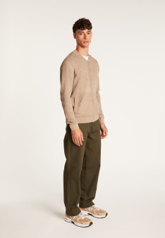 Cotton and cashmere zip-up cardigan - Hiro