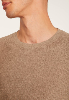 Cotton  and cashmere crew neck jumper - Hizoka