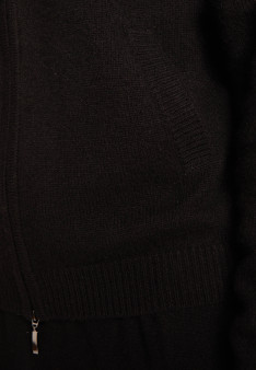 Gilet zippé en cachemire 4 fils - Balthazar 6610 noir - 01 Noir