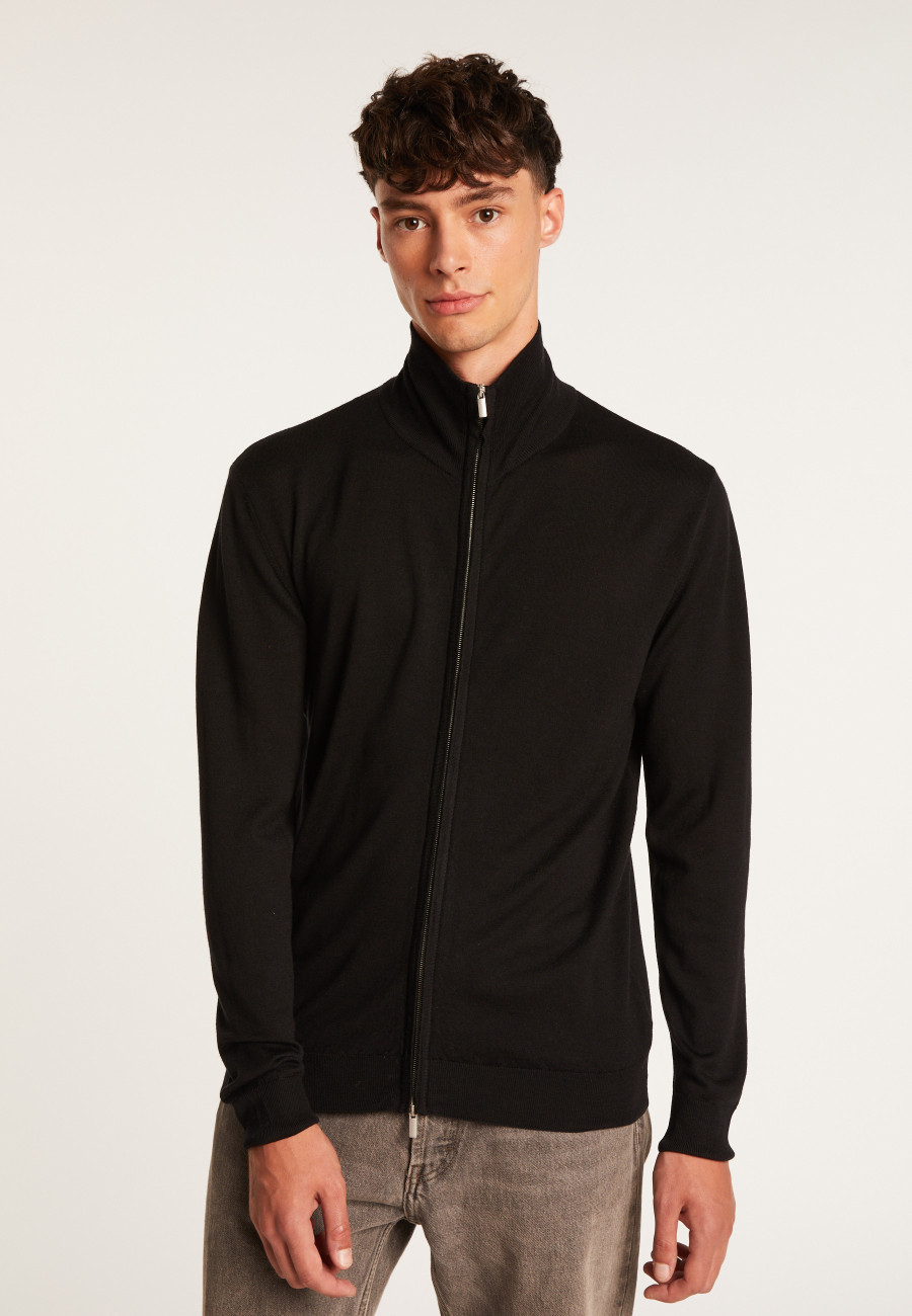 Zipped wool cardigan - Bastian Zipped wool cardigan - Bastian