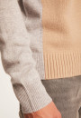 Two-tone cashmere sweater with raglan sleeves - Amalfi
