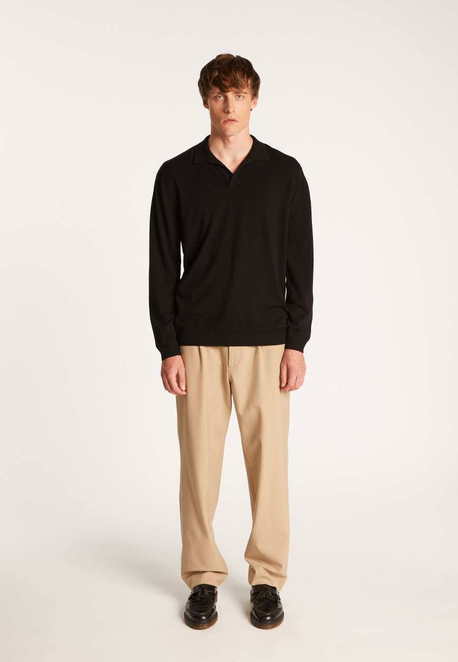 Pull col polo en viscose et laine - Thibaud Pull col polo en viscose et laine - Thibaud