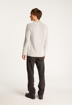 Pull col rond en laine mérinos  - Tino