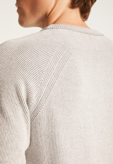 Pull col rond en laine mérinos  - Tino