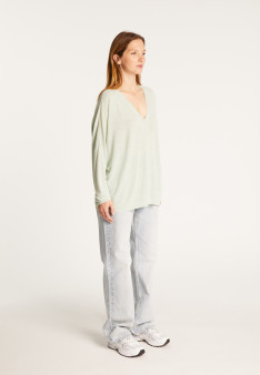 Pull léger emmanchure basse en lin flammé-Beja