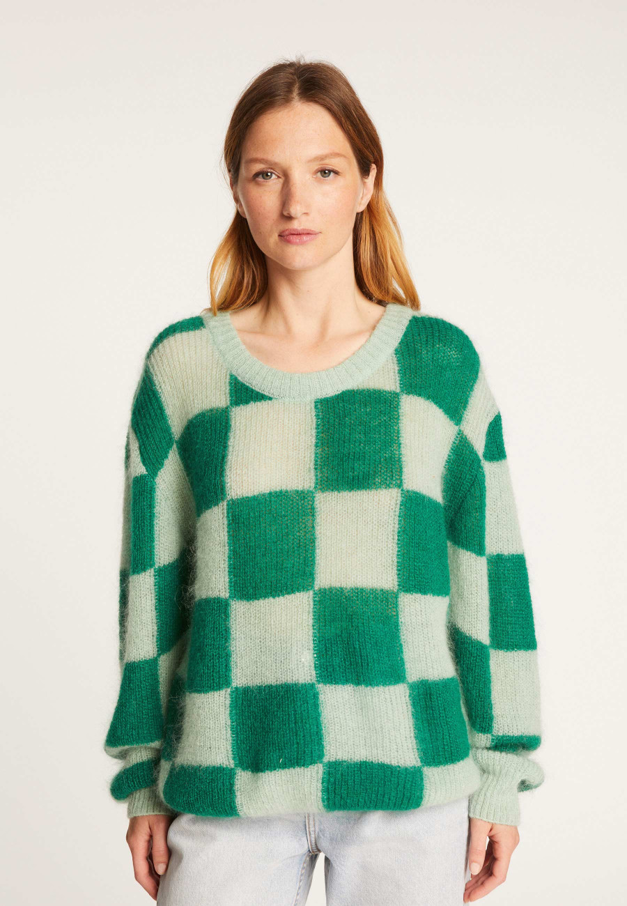 Loose round neck sweater in mohair - Rozana Loose round neck sweater in mohair - Rozana