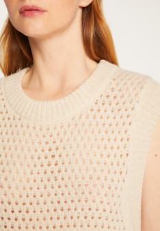 Sleeveless wool and cashmere sweater - Raven