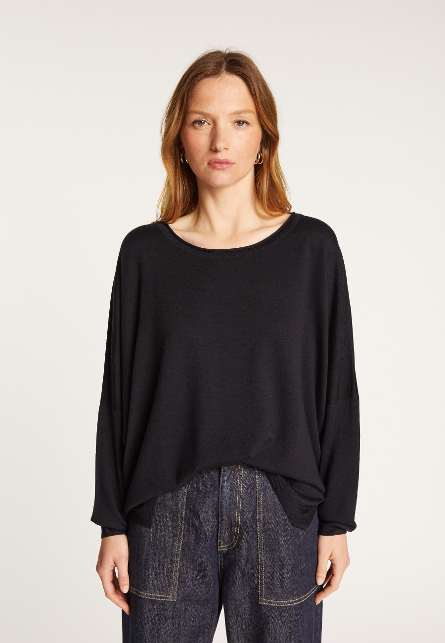 Loose-fit fine merino wool sweater - Azel Loose-fit fine merino wool sweater - Azel