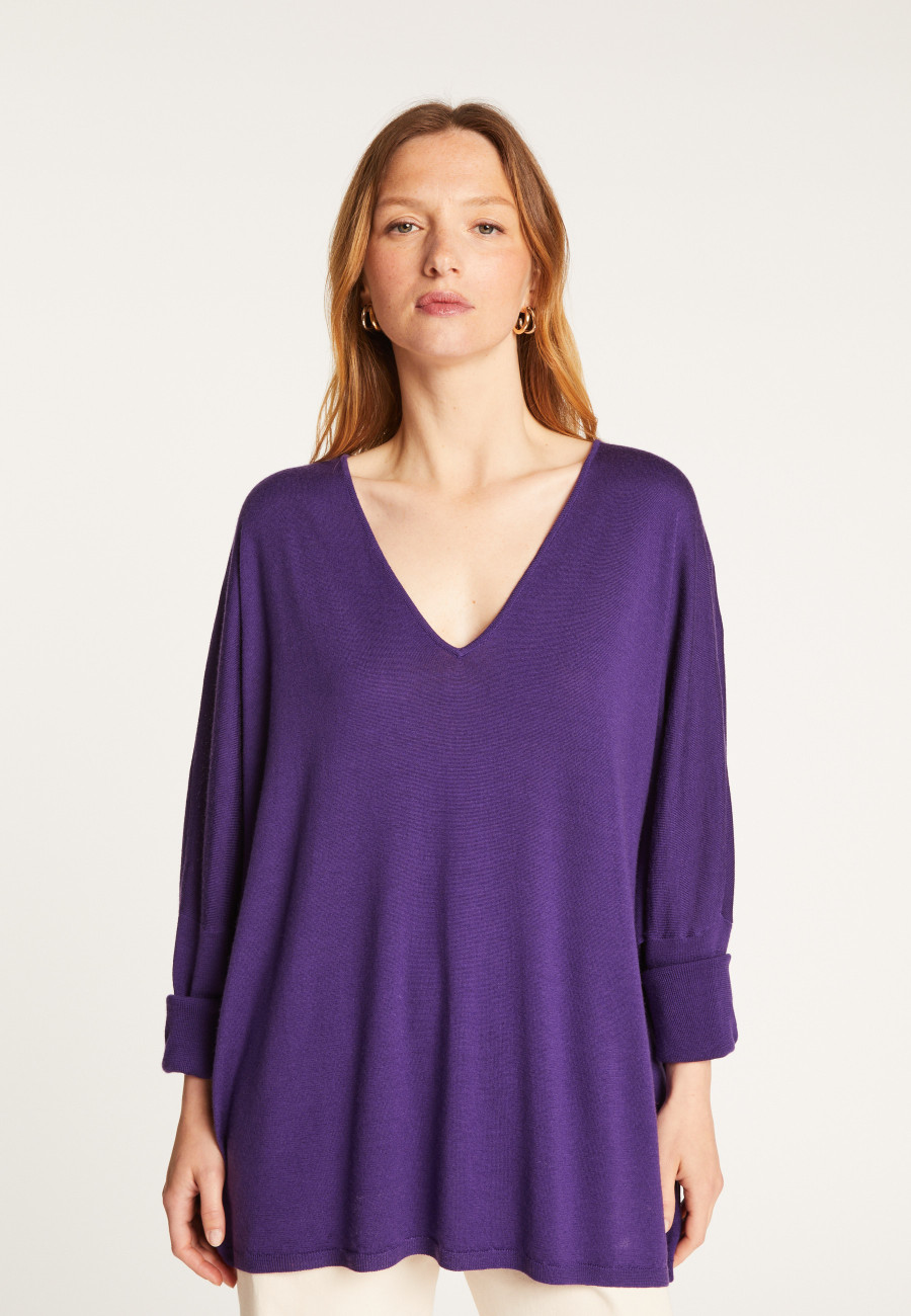 Batwing sleeve wool sweater - Boxe Batwing sleeve wool sweater - Boxe