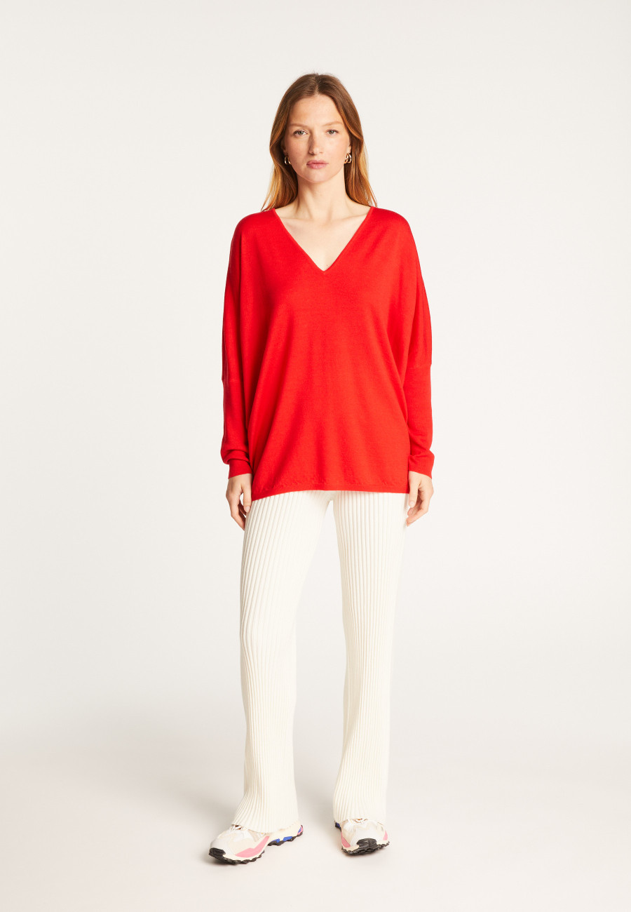 Maglione in lana con maniche a pipistrello - Boxe Maglione in lana con maniche a pipistrello - Boxe