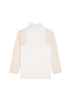 Maglia bicolore in cashmere a collo alto - Roxane bis