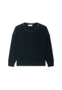 Wool and velvet sweater with shoulder buttons - Rochelle