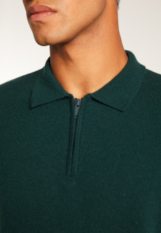 Kasjmier poloshirt met ritskraag - Taylor