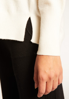 Jersey de lana merino con cuello de pico - Robine