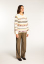 Maglione girocollo in lana merino fantasia - Romance