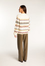 Maglione girocollo in lana merino fantasia - Romance