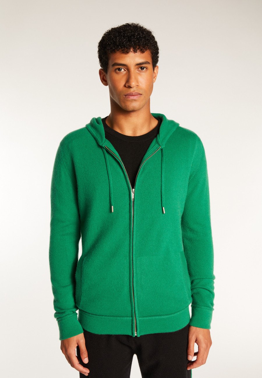 Cashmere Hooded Zip-Up Jacket - Emilien Cashmere Hooded Zip-Up Jacket - Emilien