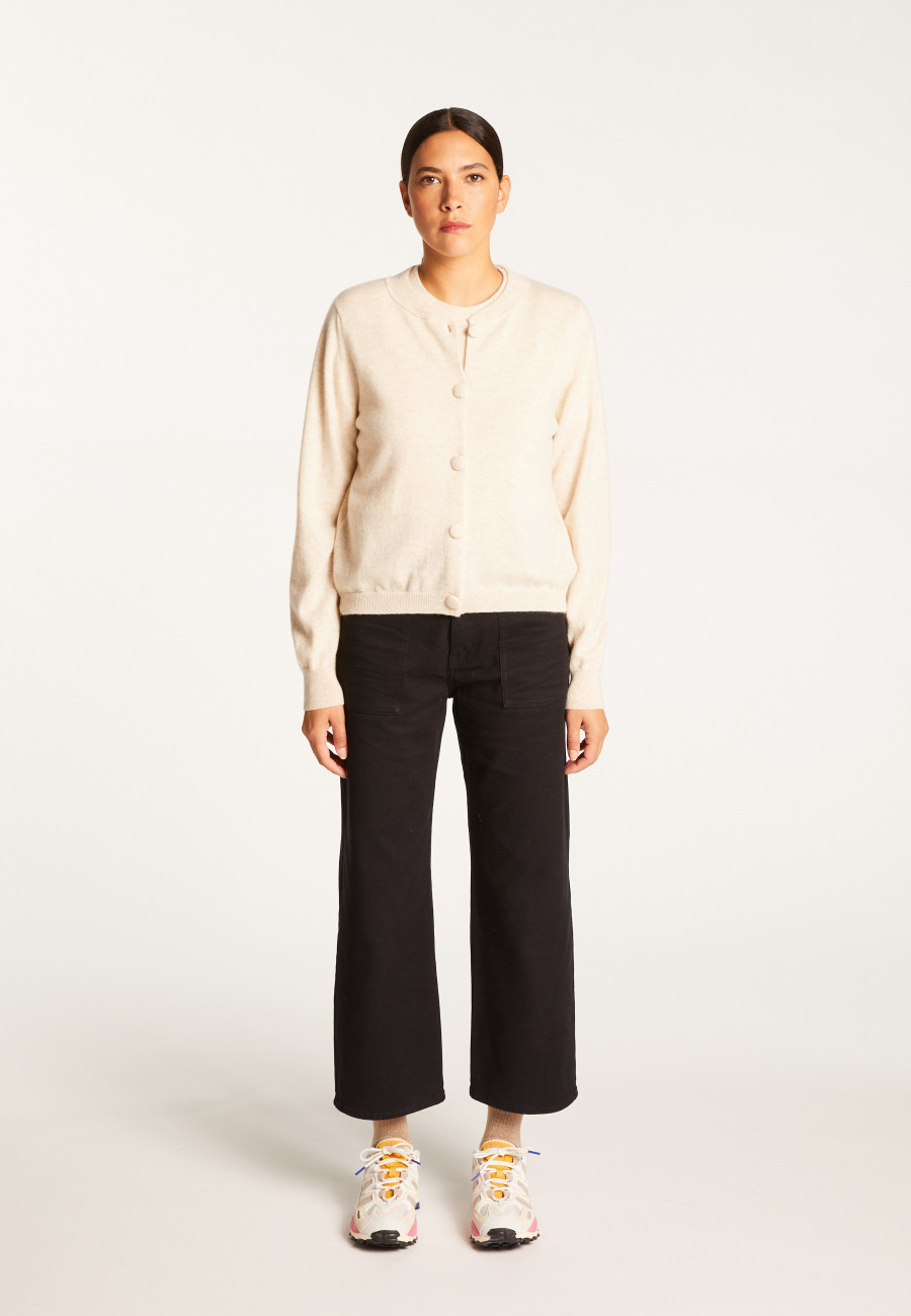 Buttoned cashmere cardigan - Aura Buttoned cashmere cardigan - Aura