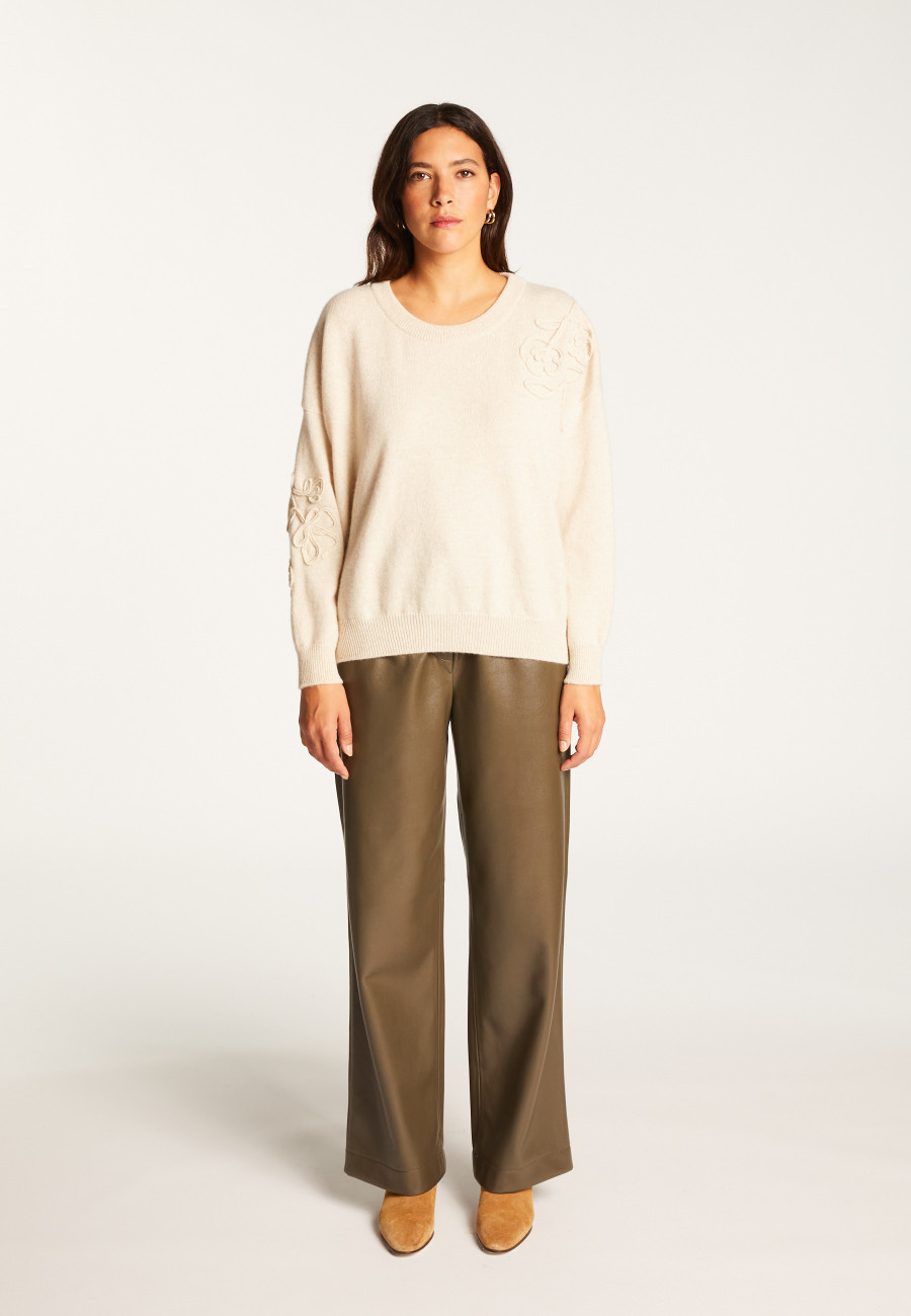 Jersey con bordado de lana y cashmere - Rachel Jersey con bordado de lana y cashmere - Rachel