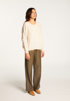 Jersey con bordado de lana y cashmere - Rachel