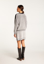 Wool and velvet sweater with shoulder buttons - Rochelle