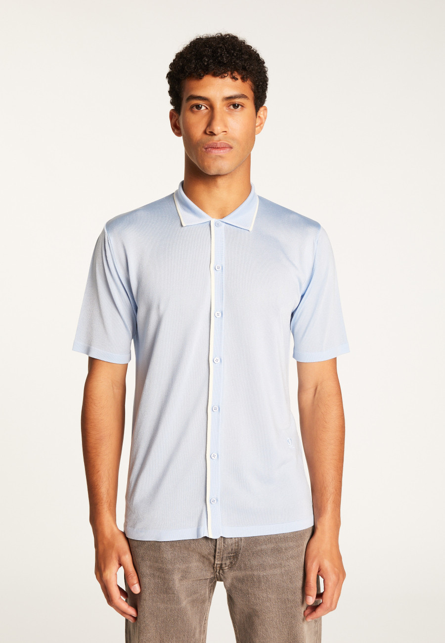 Short-sleeved shirt in Fil Lumière - Roman Short-sleeved shirt in Fil Lumière - Roman