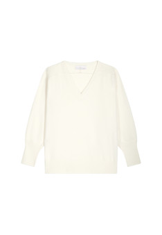 Jersey de lana merino con cuello de pico - Robine
