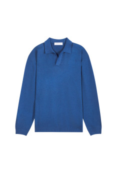 Pull col polo en viscose et laine - Thibaud