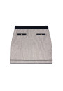Short skirt in wool and velvet - Regina