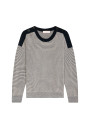 Jersey de lana y terciopelo con botones en los hombros - Rochelle