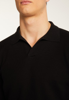 Long sleeve cotton polo shirt - Maxime