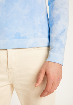 Long sleeve cotton polo shirt - Maxime