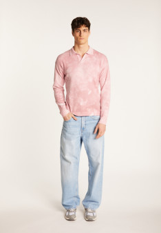 Long sleeve cotton polo shirt - Maxime