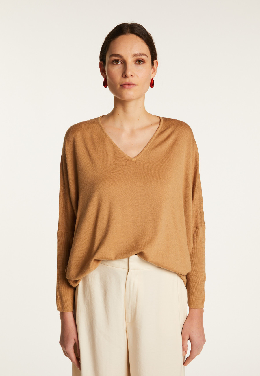 Merino wool V-neck sweater - Boxe Merino wool V-neck sweater - Boxe