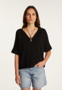 T-shirt col V en coton - Devy