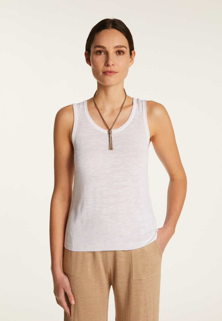 Slub linen tank top - Maitena Slub linen tank top - Maitena