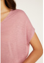 Slub linen V-neck T-shirt - Larra