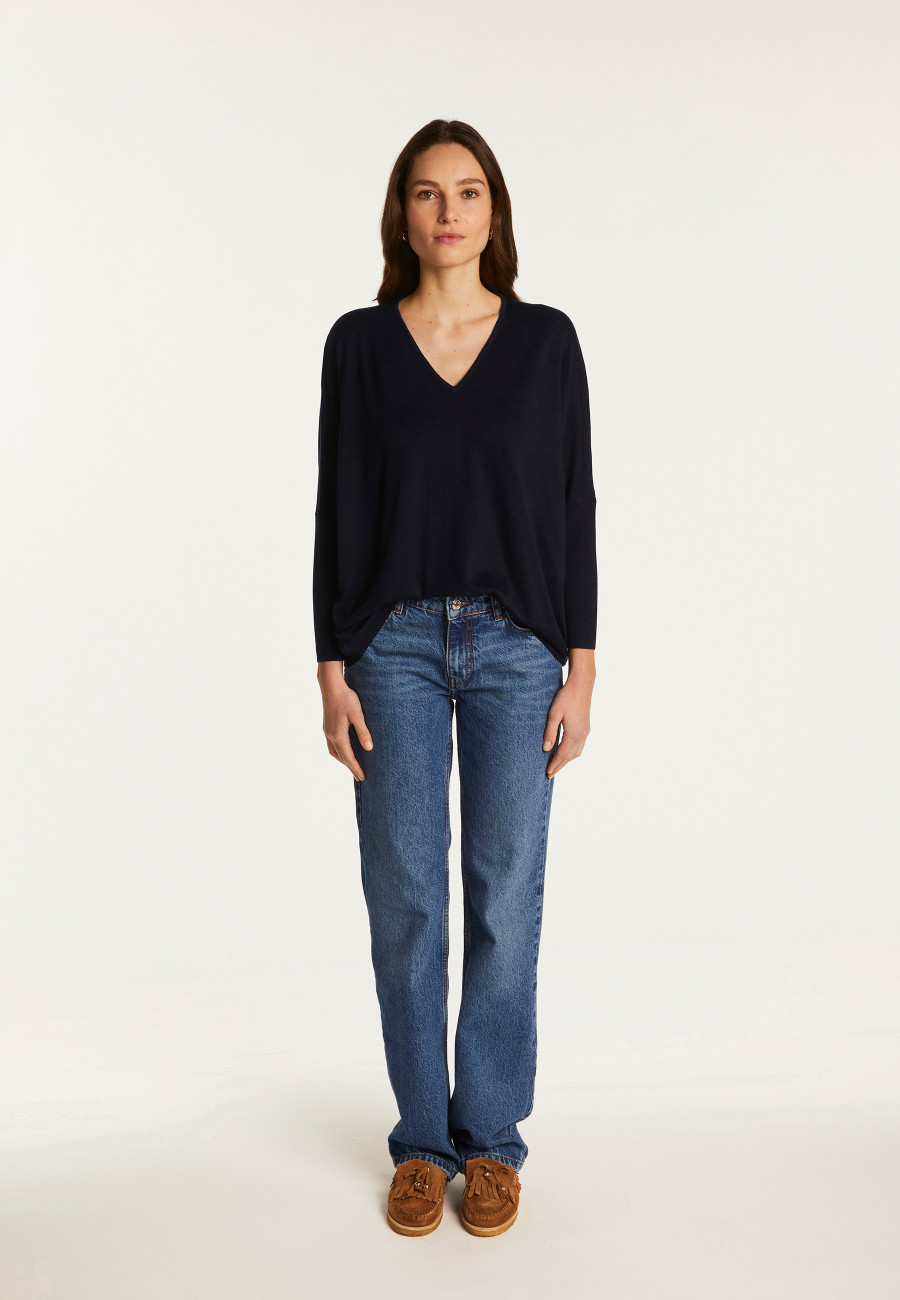 Merino wool V-neck sweater - Boxe Merino wool V-neck sweater - Boxe