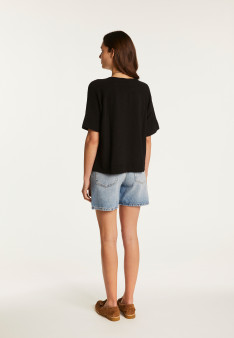 Cotton V-neck T-shirt - Devy