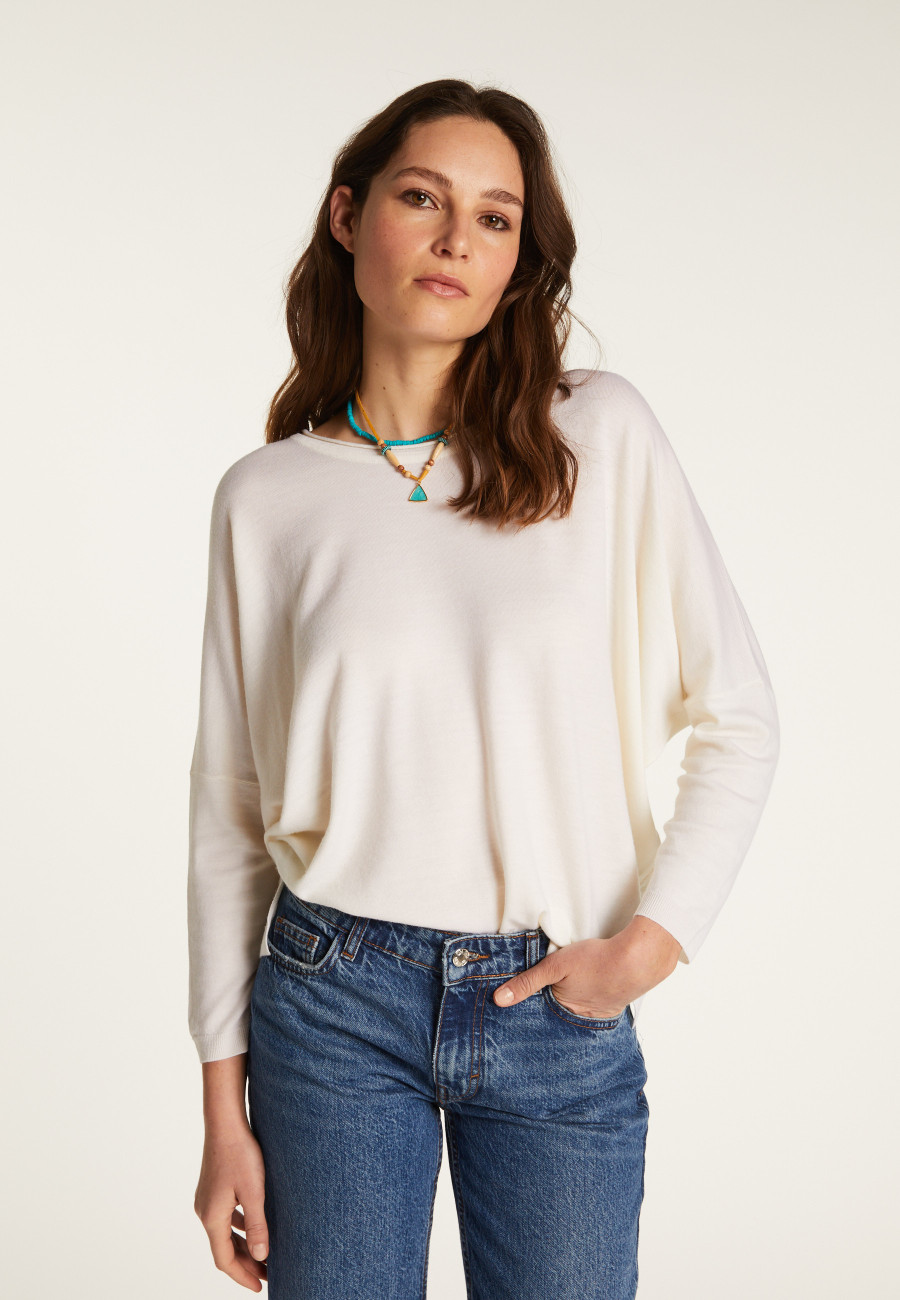 Merino wool boat neck sweater - Azel Merino wool boat neck sweater - Azel