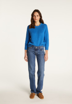 Cotton and linen crew neck sweater - Nicky